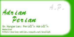 adrian perian business card